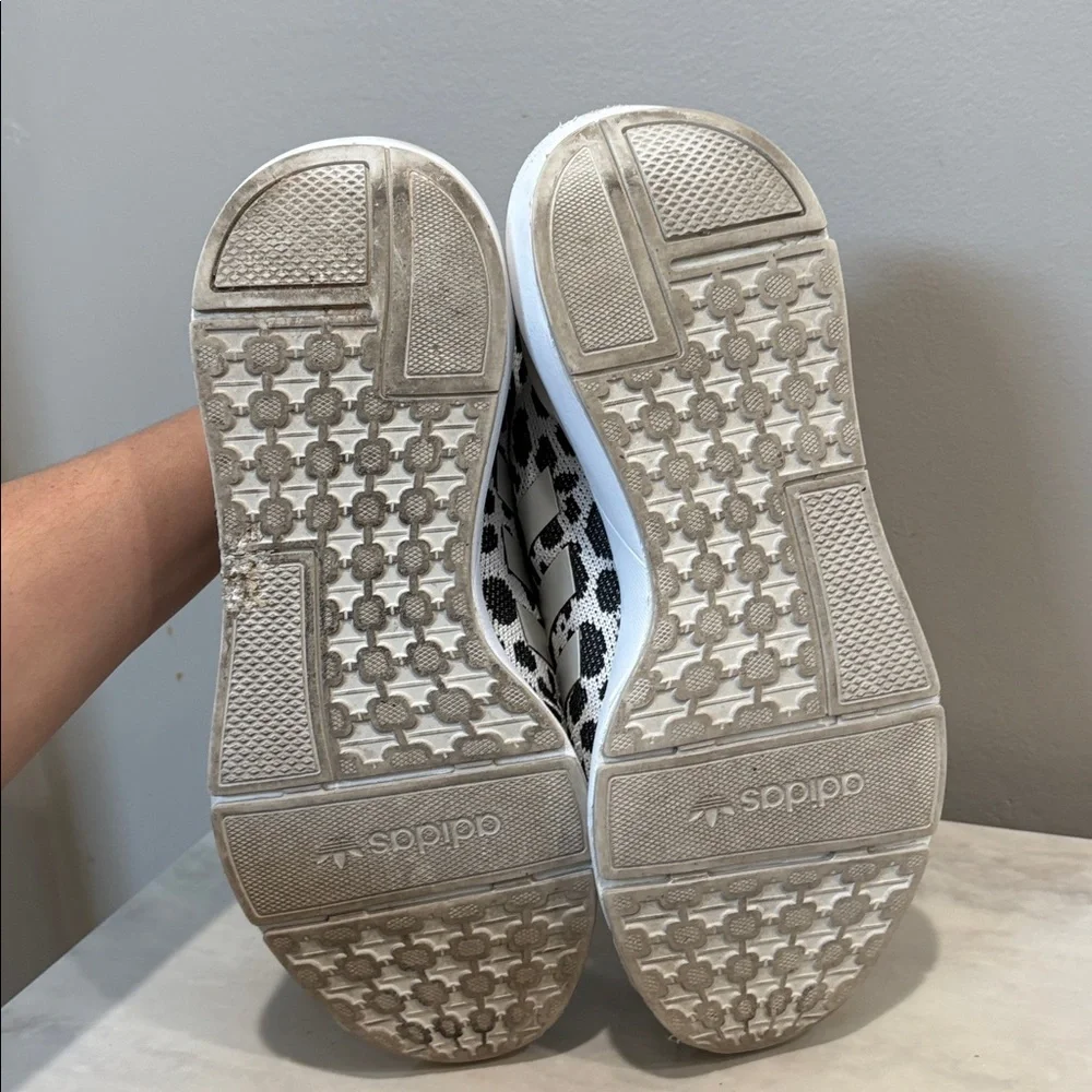 Adidas Women’s Leopard Knit Sneakers - Black & White Size 7.5